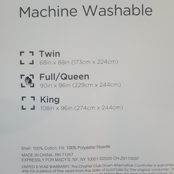 Charter Club Super Luxe Year Round Comforter FULL/QUEEN - Picture 3 of 10